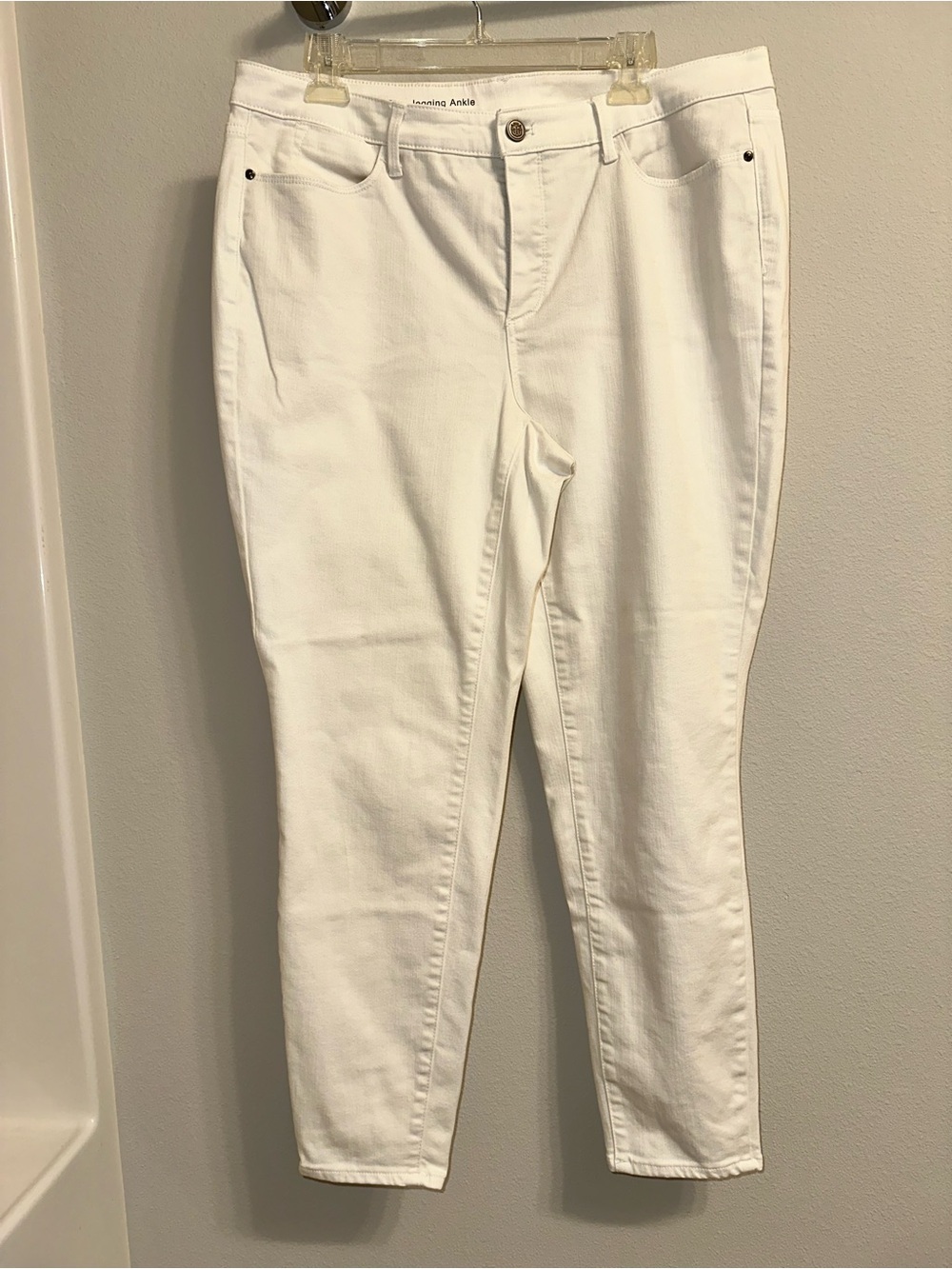 Talbots White Ankle Slim Jeans High-Rise 14W